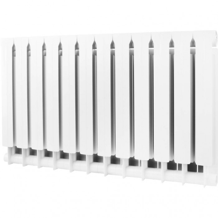 Биметаллический радиатор Global STYLE EXTRA 500, 12 секций, нижнее правое подключение, белый