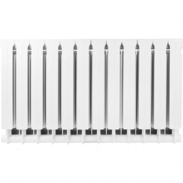 Биметаллический радиатор Global STYLE EXTRA 500, 12 секций, нижнее правое подключение, белый