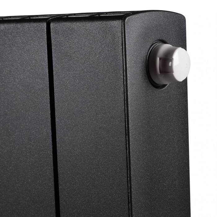 Биметаллический радиатор RIFAR SUPReMO VENTIL 500, 14 секций, нижнее правое подключение, черный