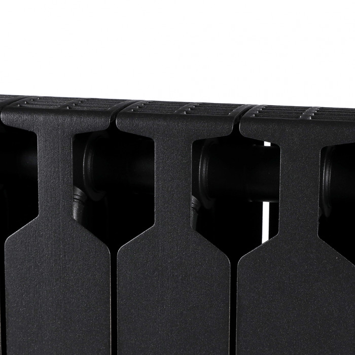 Биметаллический радиатор RIFAR SUPReMO VENTIL 500, 14 секций, нижнее правое подключение, черный