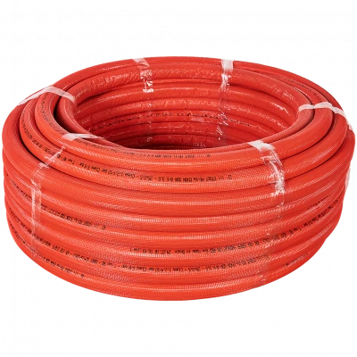 Труба STOUT 25х3,5 (бухта 50 метров) PEX-a из сшитого полиэтилена с кислородным слоем, серая в теплоизоляции (красная)