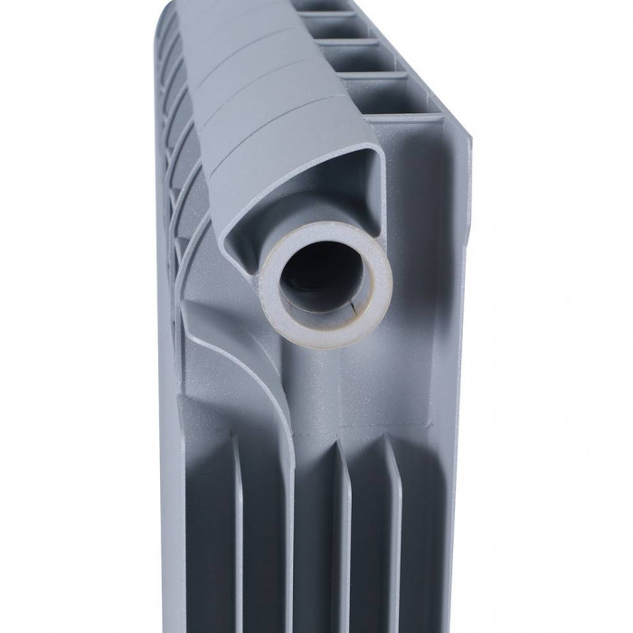 Биметаллический радиатор Global STYLE PLUS 500, 8 секций, боковое подключение, серый