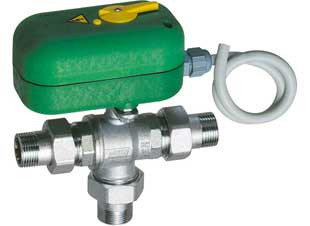 3-х ходовой моторизованный шаровой кран (с ручной деблокировкой), 24 В, 40 секунд, американка-америк