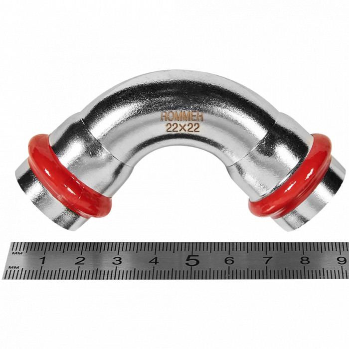 ROMMER RSS-0003-000022 ROMMER Угольник 90°-ВПр, 22, из нержавеющей стали прессовой