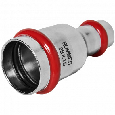 ROMMER RSS-0018-002815 Муфта переходная, 28х15, из нержавеющей стали прессовой