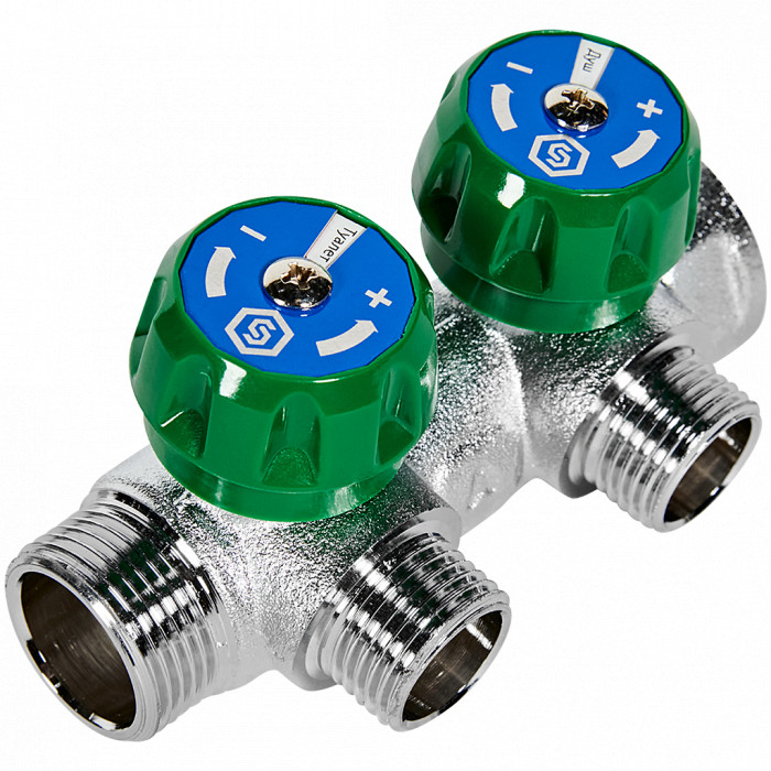 STOUT SMB-6850-341202 STOUT Коллектор регулирующий 3/4", 2 отвода 1/2"