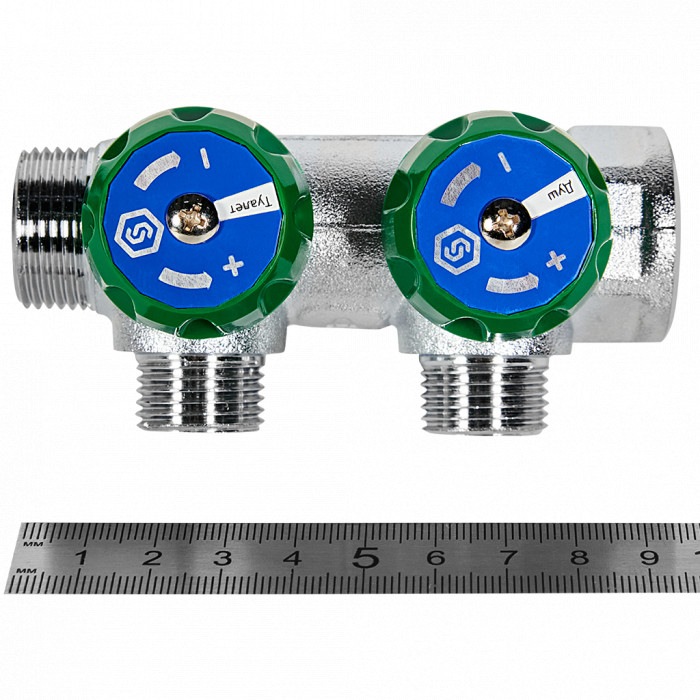 STOUT SMB-6850-341202 STOUT Коллектор регулирующий 3/4", 2 отвода 1/2"