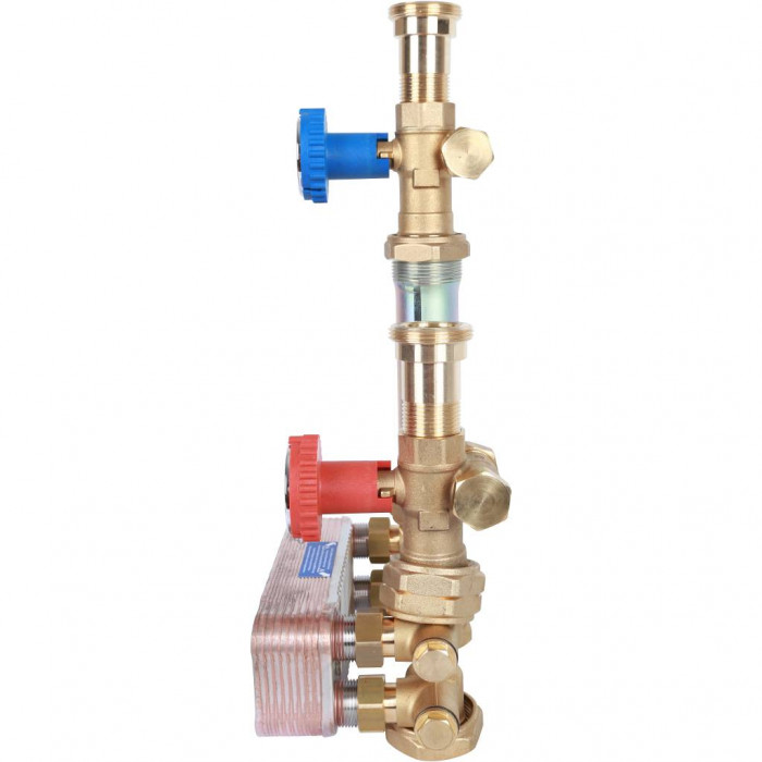 Насосная группа STOUT SDG-0038 с теплообменником 18 пластин, без насоса в теплоизоляции