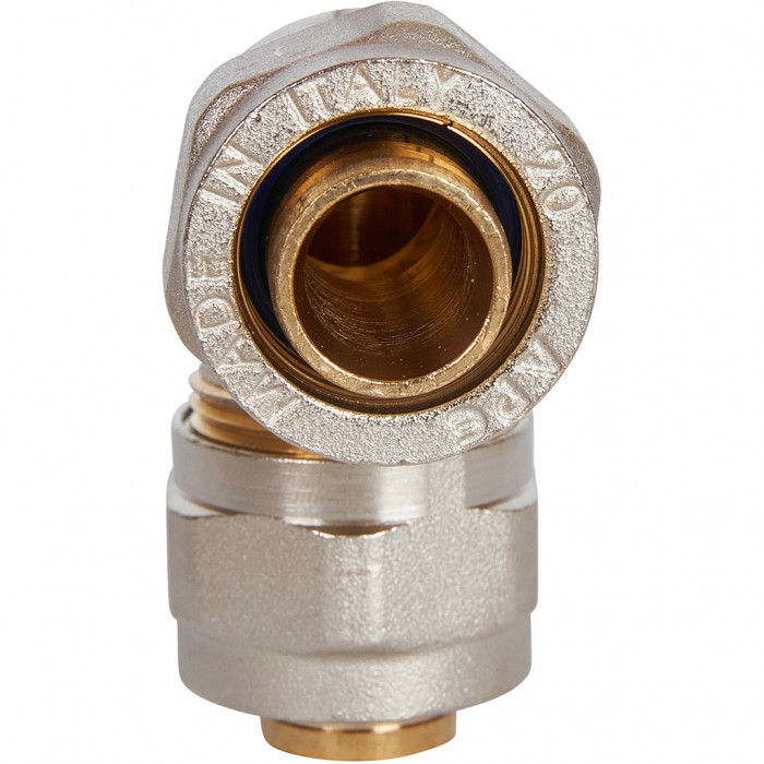 STOUT Угольник 90° 20х20 для металлопластиковых труб винтовой