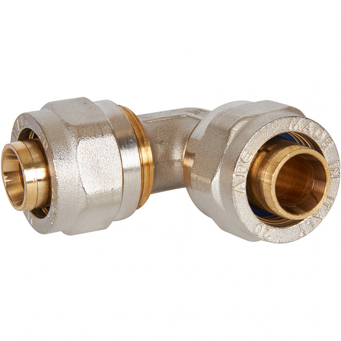 STOUT Угольник 90° 20х20 для металлопластиковых труб винтовой