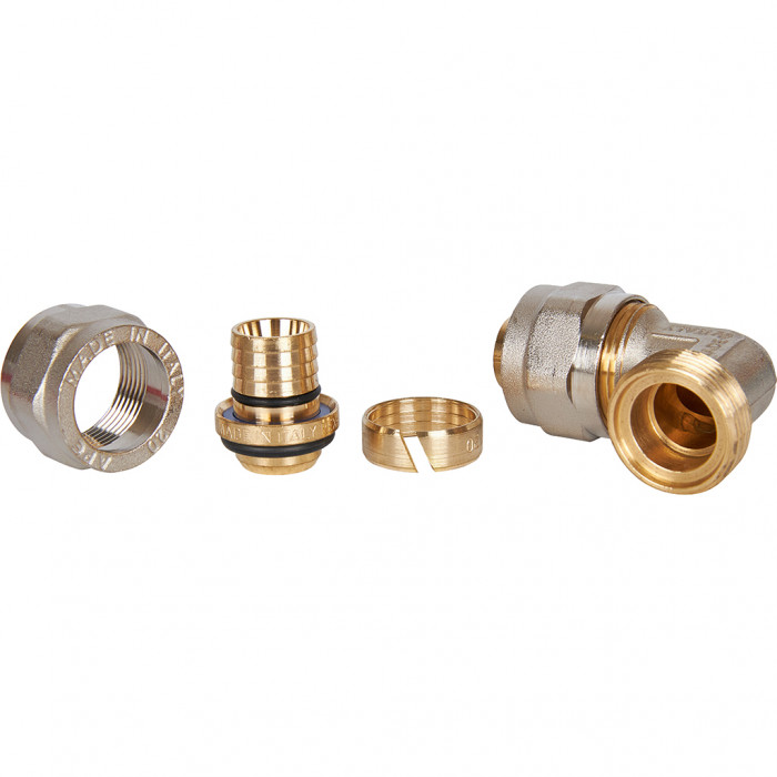 STOUT Угольник 90° 20х20 для металлопластиковых труб винтовой