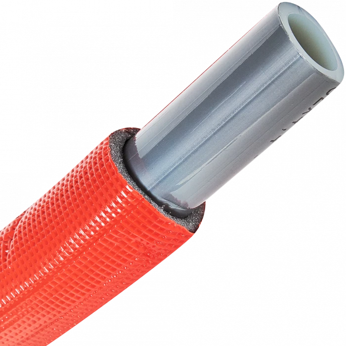 Труба STOUT 32х4,4 (бухта 50 метров) PEX-a из сшитого полиэтилена с кислородным слоем, серая в теплоизоляции (красная)