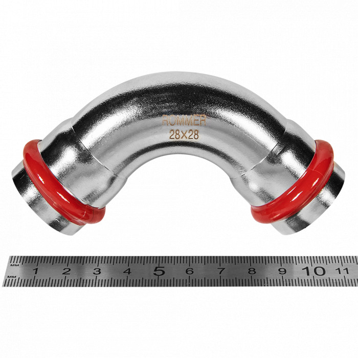 ROMMER RSS-0003-000028 ROMMER Угольник 90°-ВПр, 28, из нержавеющей стали прессовой