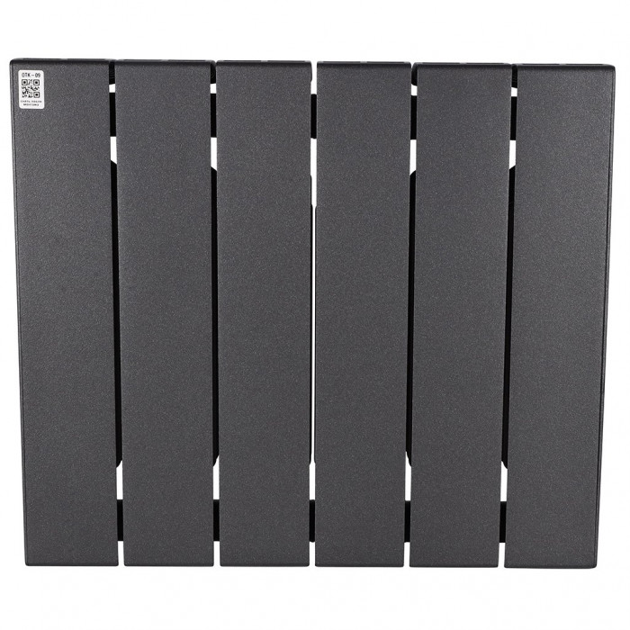 Биметаллический радиатор RIFAR SUPReMO 350, 6 секций, боковое подключение, черный