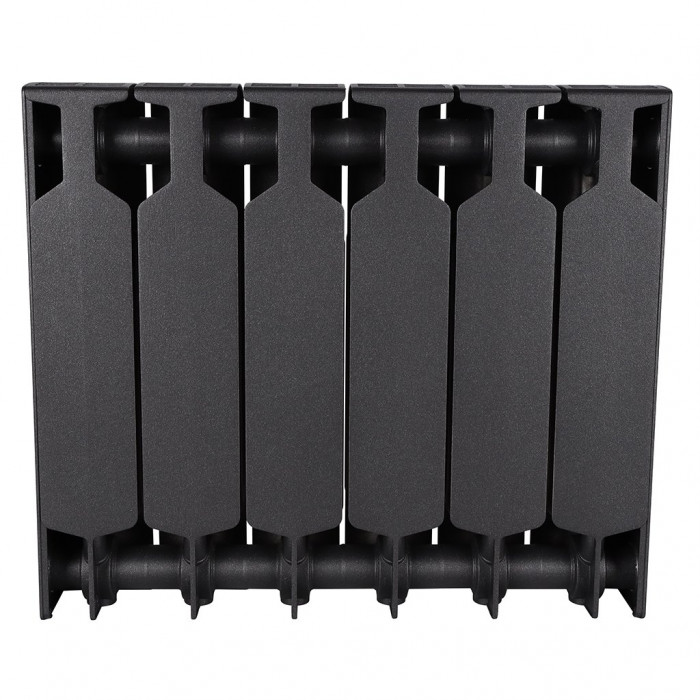 Биметаллический радиатор RIFAR SUPReMO 350, 6 секций, боковое подключение, черный