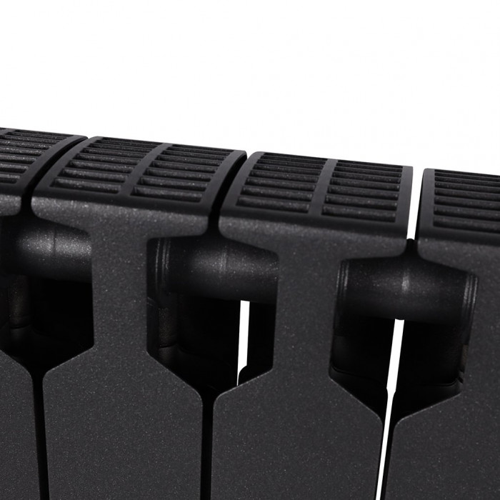 Биметаллический радиатор RIFAR SUPReMO 350, 6 секций, боковое подключение, черный