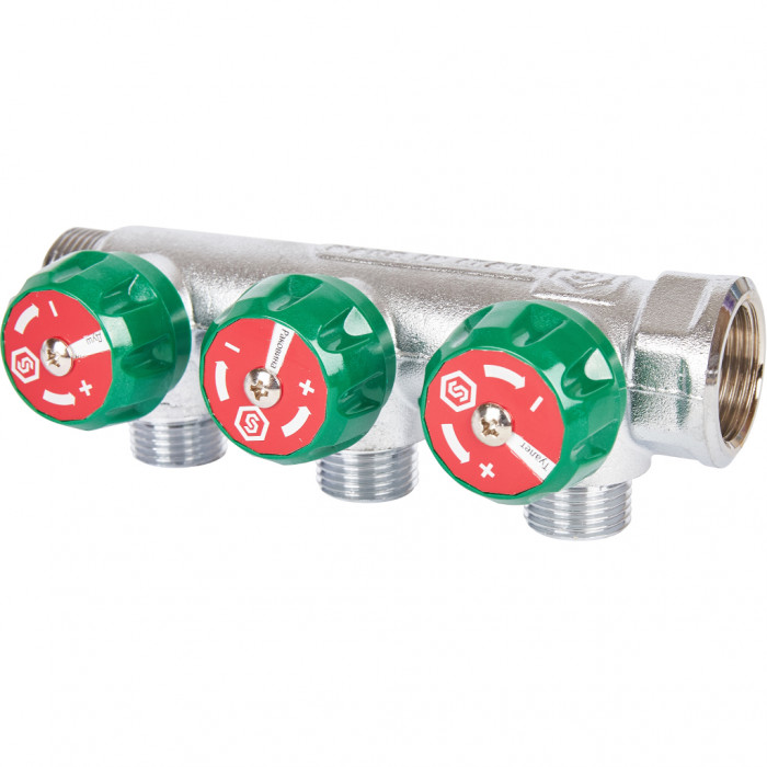STOUT SMB-6850-341203 STOUT Коллектор регулирующий 3/4", 3 отвода 1/2"