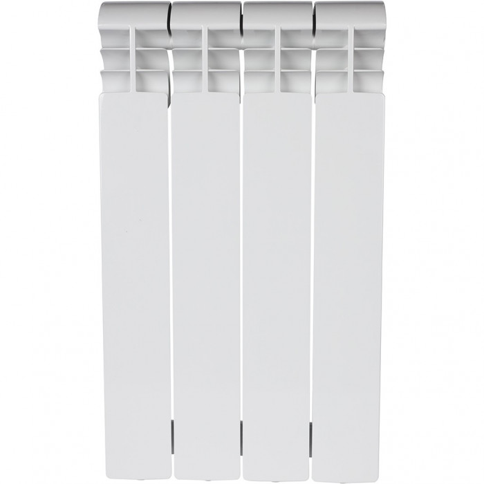 Алюминиевый радиатор STOUT VEGA 500, 4 секций, боковое подключение, белый