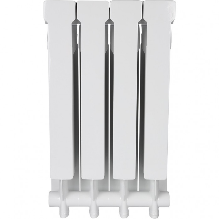 Алюминиевый радиатор STOUT VEGA 500, 4 секций, боковое подключение, белый