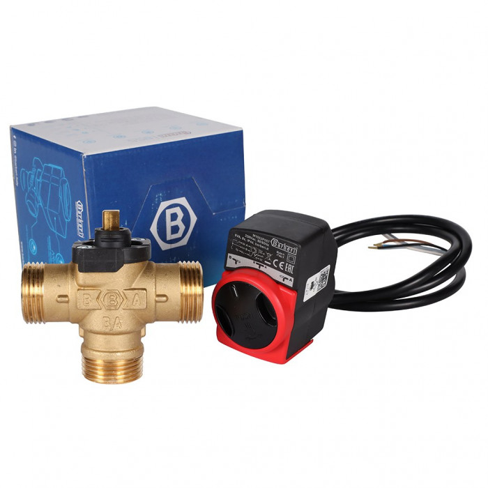 STOUT SVM-0170-300025 STOUT 3-Ходовой зональный клапан, сервопривод 230V, с кабелем 1м,, НР 1