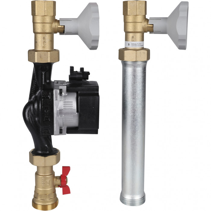 Насосная группа Meibes V-UK 1 с насосом Grundfos UPM3 Hybrid 25-70, без смес., слева