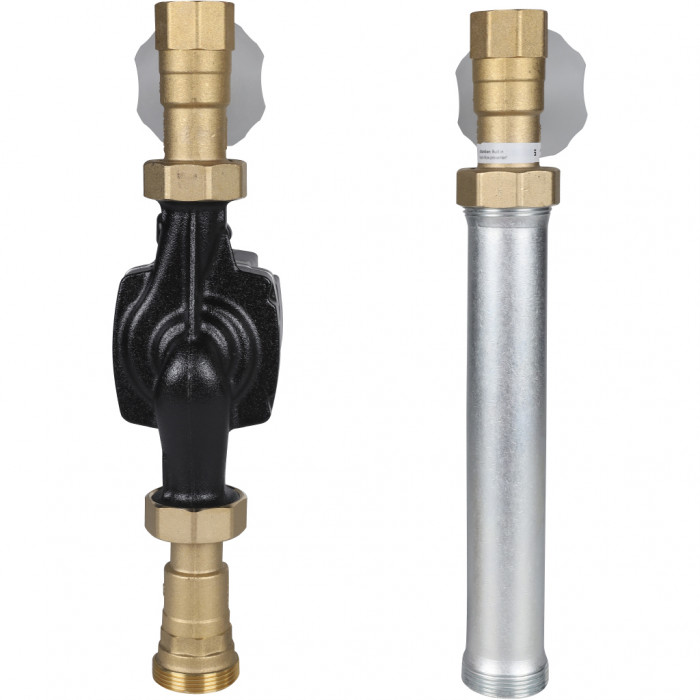 Насосная группа Meibes V-UK 1 с насосом Grundfos UPM3 Hybrid 25-70, без смес., слева