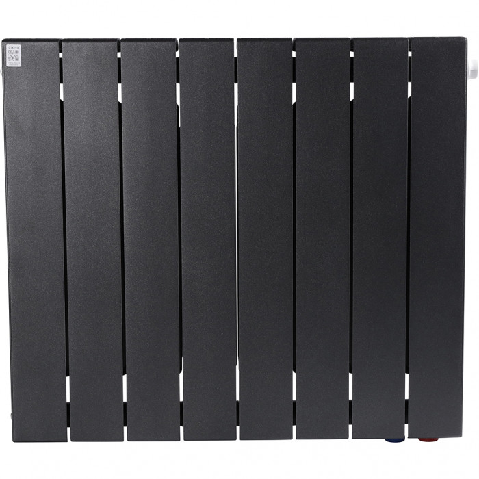 Биметаллический радиатор RIFAR SUPReMO VENTIL 500, 8 секций, нижнее правое подключение, черный