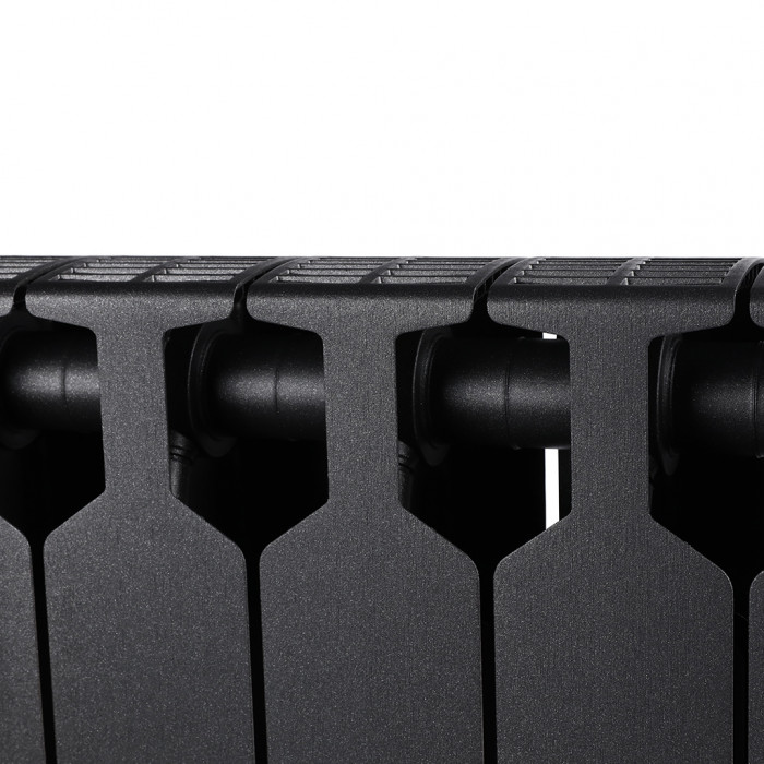 Биметаллический радиатор RIFAR SUPReMO VENTIL 500, 8 секций, нижнее правое подключение, черный