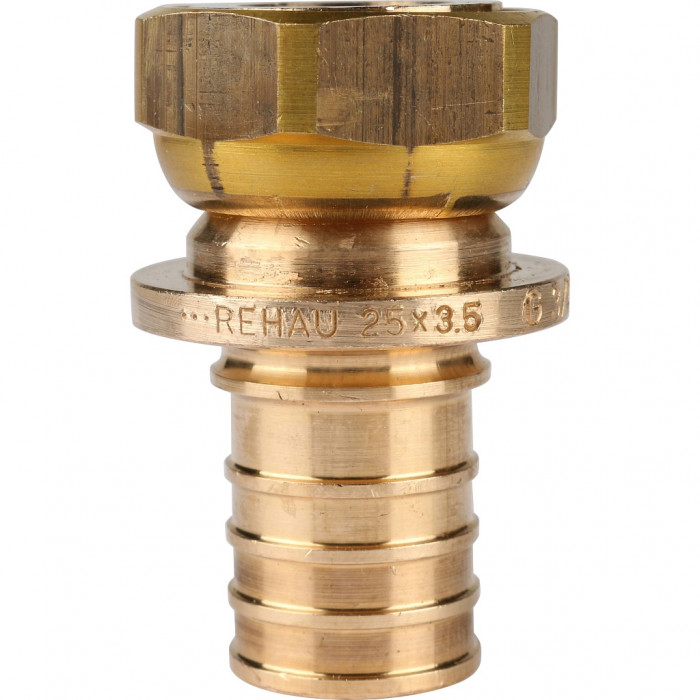 REHAU RAUTITAN Фитинги Переходник с накидной гайкой 25-G 3/4 RX+ для труб из сшитого полиэтилена аксиальный