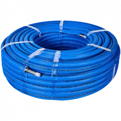 Труба STOUT 16х2,2 (бухта 100 метров) PEX-a из сшитого полиэтилена с кислородным слоем, серая в теплоизоляции (синяя)