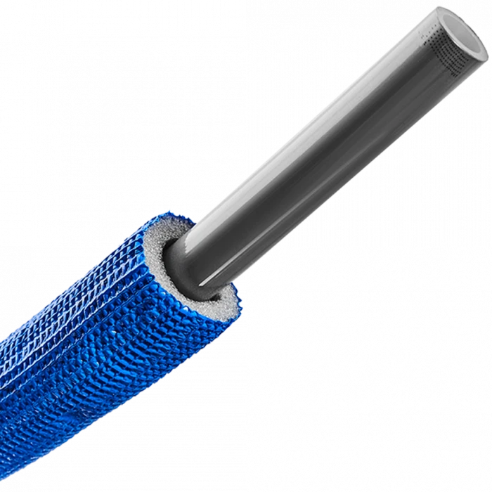 Труба STOUT 16х2,2 (бухта 100 метров) PEX-a из сшитого полиэтилена с кислородным слоем, серая в теплоизоляции (синяя)