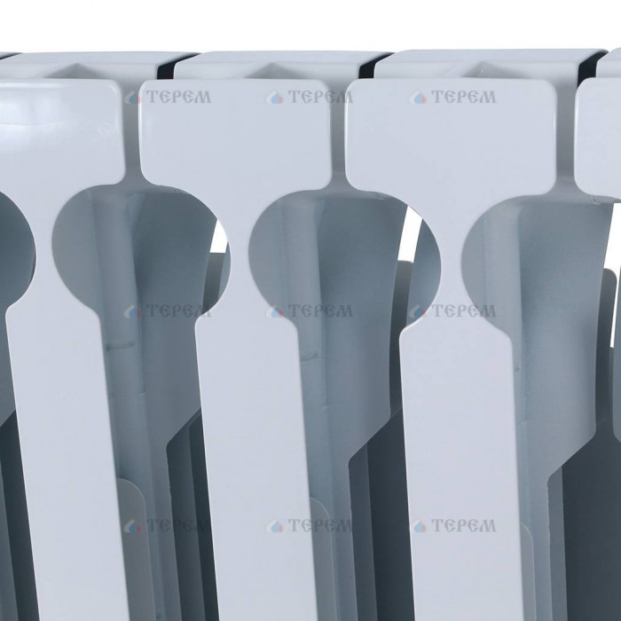 Биметаллический радиатор ROMMER Optima BM 500, 10 секций, боковое подключение, белый
