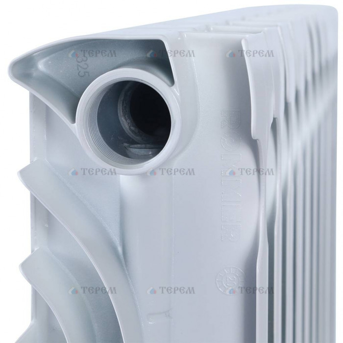 Биметаллический радиатор ROMMER Optima BM 500, 10 секций, боковое подключение, белый