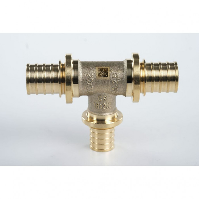 Тройник REHAU с уменьшенным боковым проходом 20-16-20 MX для труб из сшитого полиэтилена аксиальный