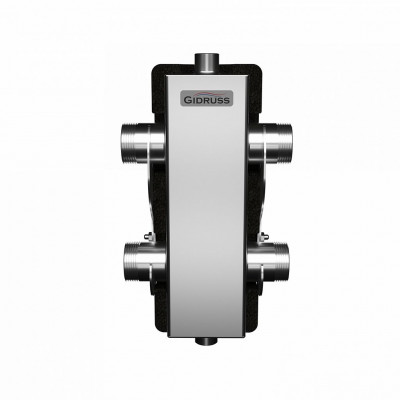 Гидравлический разделитель GIDRUSS GRSS-80-32.EPP (нерж., до 80 кВт, G 1, корпус 80х80x2 ст.08Х18Н10, EPP-термоизоляция)