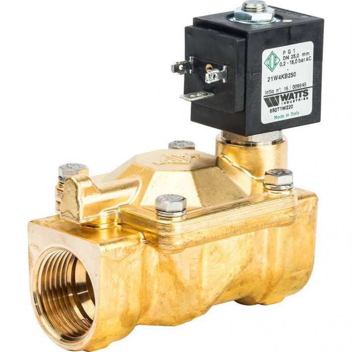 Соленоидный клапан Watts 850Т (850Т1W220) для систем водоснабжения 1 230V Н.З.
