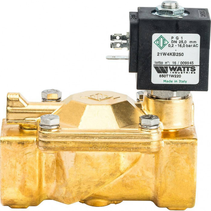 Соленоидный клапан Watts 850Т (850Т1W220) для систем водоснабжения 1 230V Н.З.