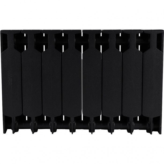 Биметаллический радиатор RIFAR SUPReMO 350, 8 секций, боковое подключение, черный