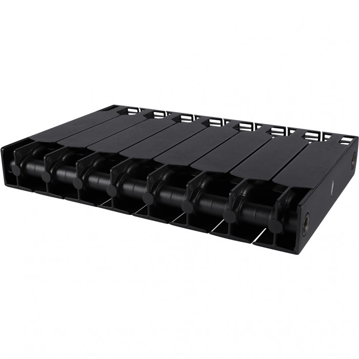 Биметаллический радиатор RIFAR SUPReMO 350, 8 секций, боковое подключение, черный