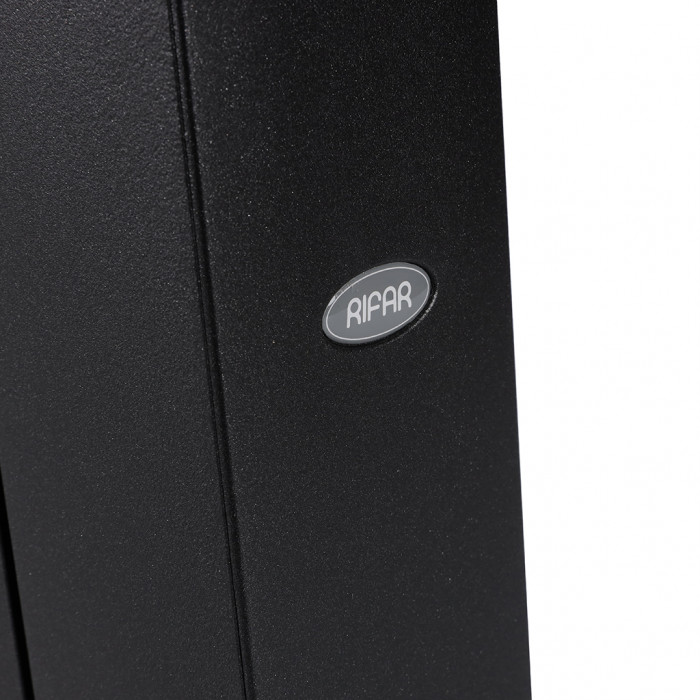 Биметаллический радиатор RIFAR SUPReMO 350, 8 секций, боковое подключение, черный