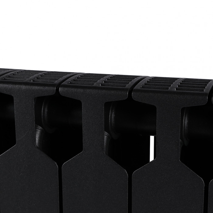 Биметаллический радиатор RIFAR SUPReMO 350, 8 секций, боковое подключение, черный