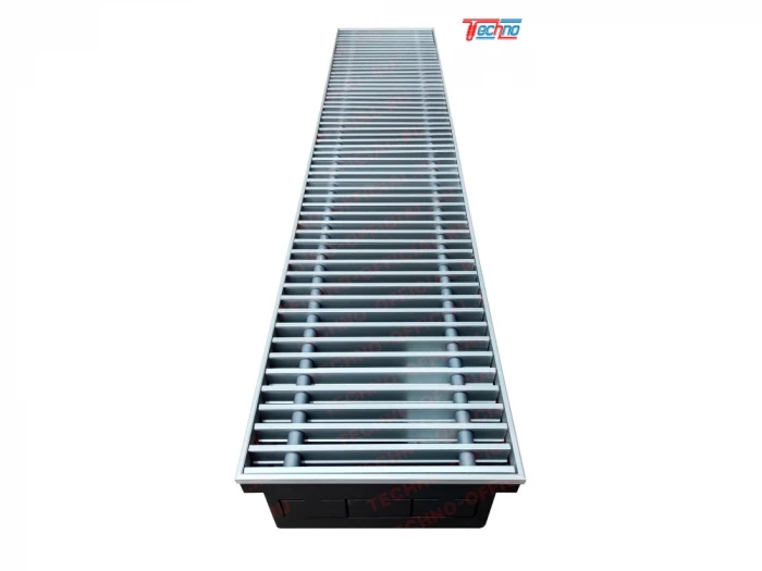 Внутрипольный конвектор Techno Usual KVZ 200-105-0700.00.000/C с естественной конвекцией, окантовка