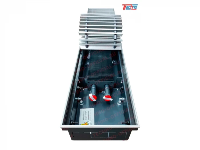 Внутрипольный конвектор Techno Usual KVZ 200-105-0700.00.000/C с естественной конвекцией, окантовка