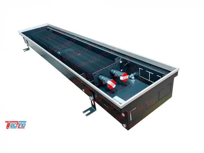 Внутрипольный конвектор Techno Usual KVZ 200-105-0700.00.000/C с естественной конвекцией, окантовка