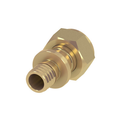 Соединение прямое с накидной гайкой, латунь  20× 1/2&quot;