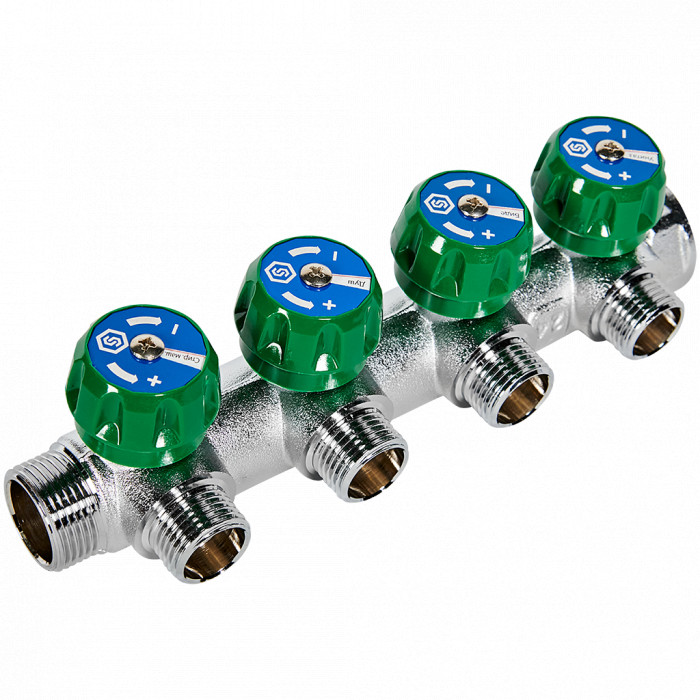 STOUT SMB-6850-341204 STOUT Коллектор регулирующий 3/4", 4 отвода 1/2"
