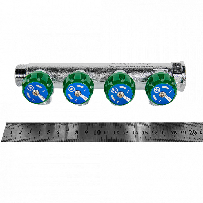 STOUT SMB-6850-341204 STOUT Коллектор регулирующий 3/4", 4 отвода 1/2"