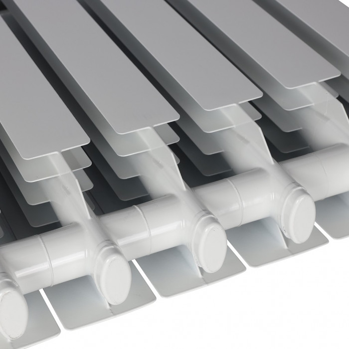 Алюминиевый радиатор STOUT VEGA 500, 6 секций, боковое подключение, белый