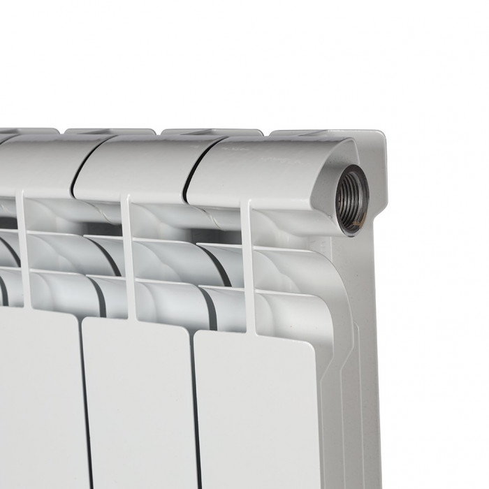 Алюминиевый радиатор STOUT VEGA 500, 6 секций, боковое подключение, белый