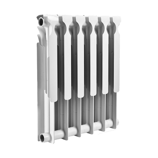 Биметаллический радиатор Smart Install biEasy One 500, 4 секций, боковое подключение, белый